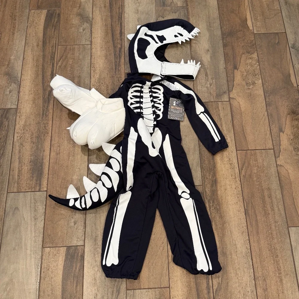 Glow-in-the-Dark Dino Skeleton Halloween Costume  Pottery Barn